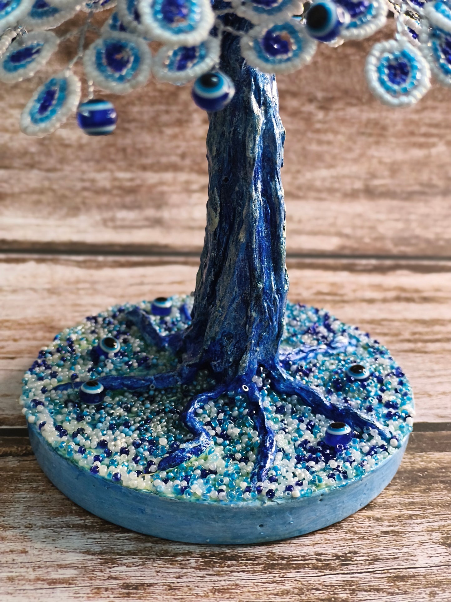 Evil eye beaded plant