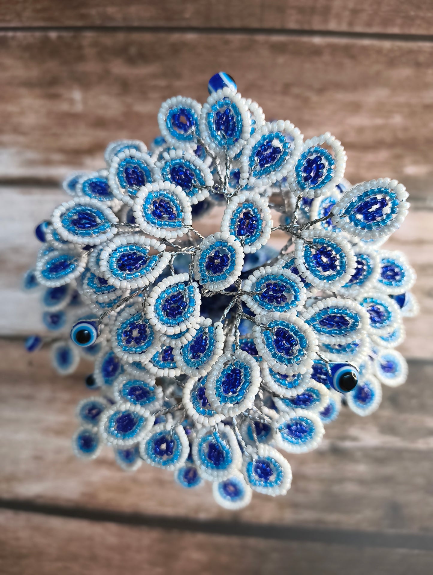 Evil eye beaded plant