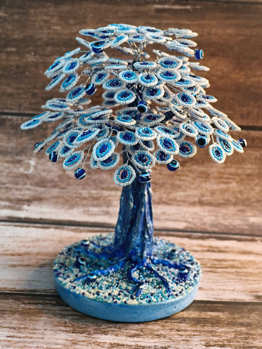 Evil eye beaded plant